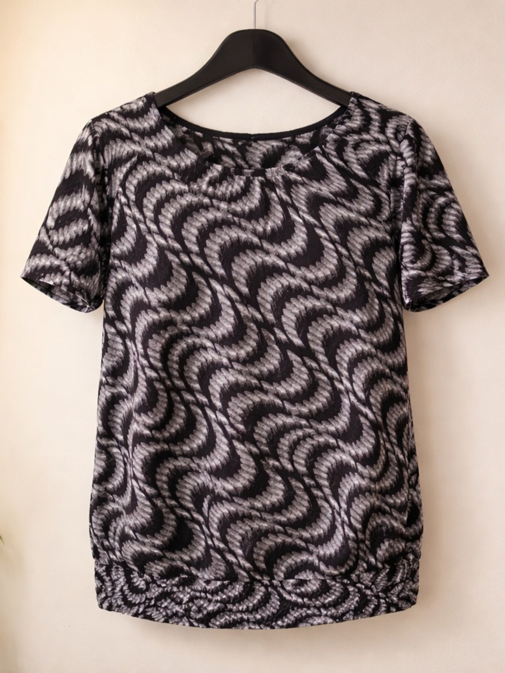 Calvin Klein Sz Small Purple Short Sleeve Blouse Round Neck Raglan Top